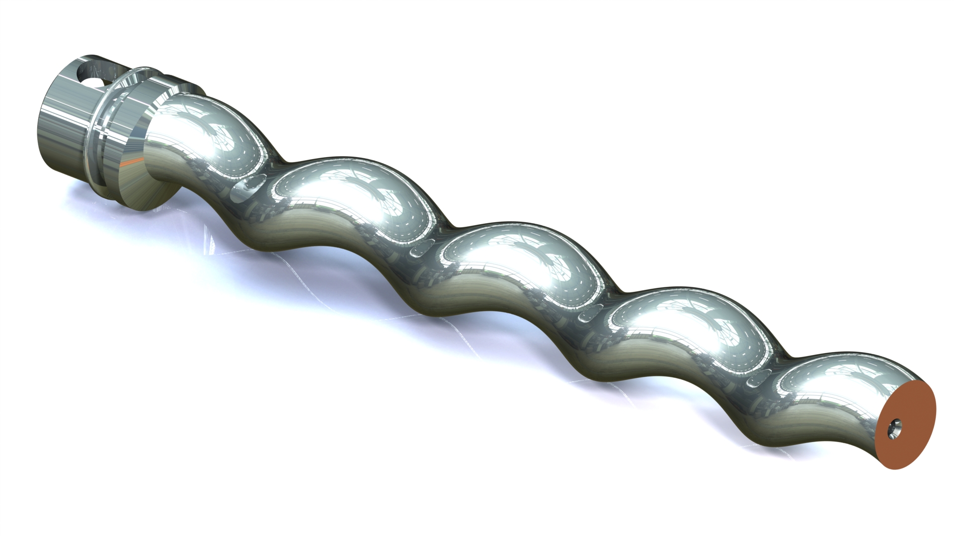 Rotor para bomba a tornillo en acero inoxidable 316L con cromo duro